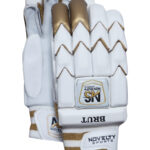 Brut Cricket Batting Gloves - White & Golden