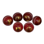 4 Piece Leather Cricket Ball - Red (Box of 3 balls)